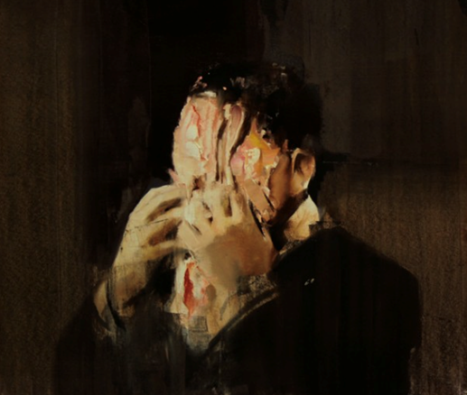 (Pie fight study 2. Adrian Ghenie [2008])